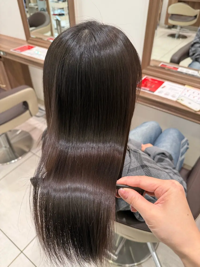 ロング パーマ カット 縮毛矯正 .MANA. 【艶髪ロング】のヘアスタイル