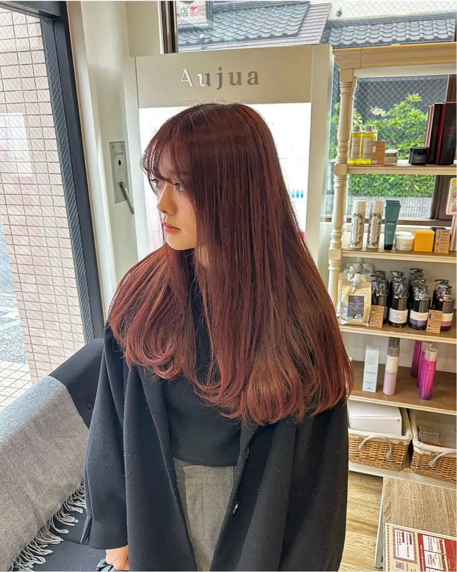 ロング カラー カット ヘアカラー トリートメント 🫧顔周りカット 🫧樫村優香のヘアスタイル