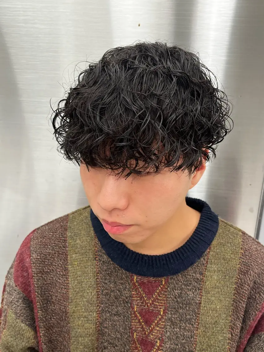 パーマ メンズ マッシュ カット パーマ 🍐シャドウパーマ メンズ特化/守岡🍐のヘアスタイル