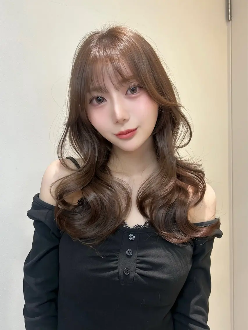ミディアム カラー ヘアアレンジ カット ヘアカラー fumika🎀 ベージュのヘアスタイル