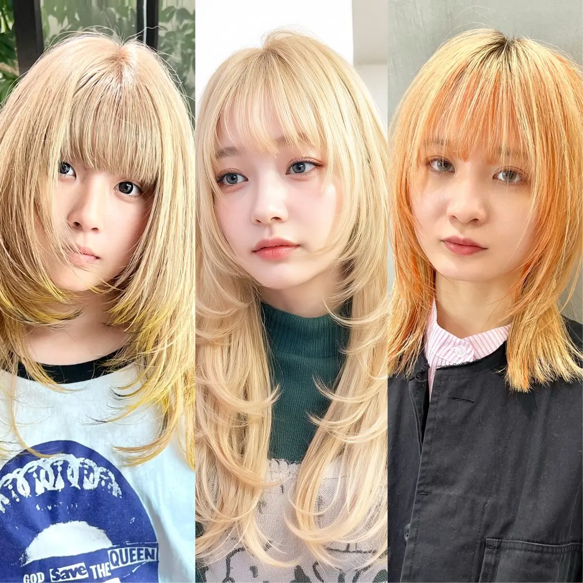 ロング カット ヘアカラー トリートメント 新宿/レイヤーカット 髪質改善/小顔見せのヘアスタイル