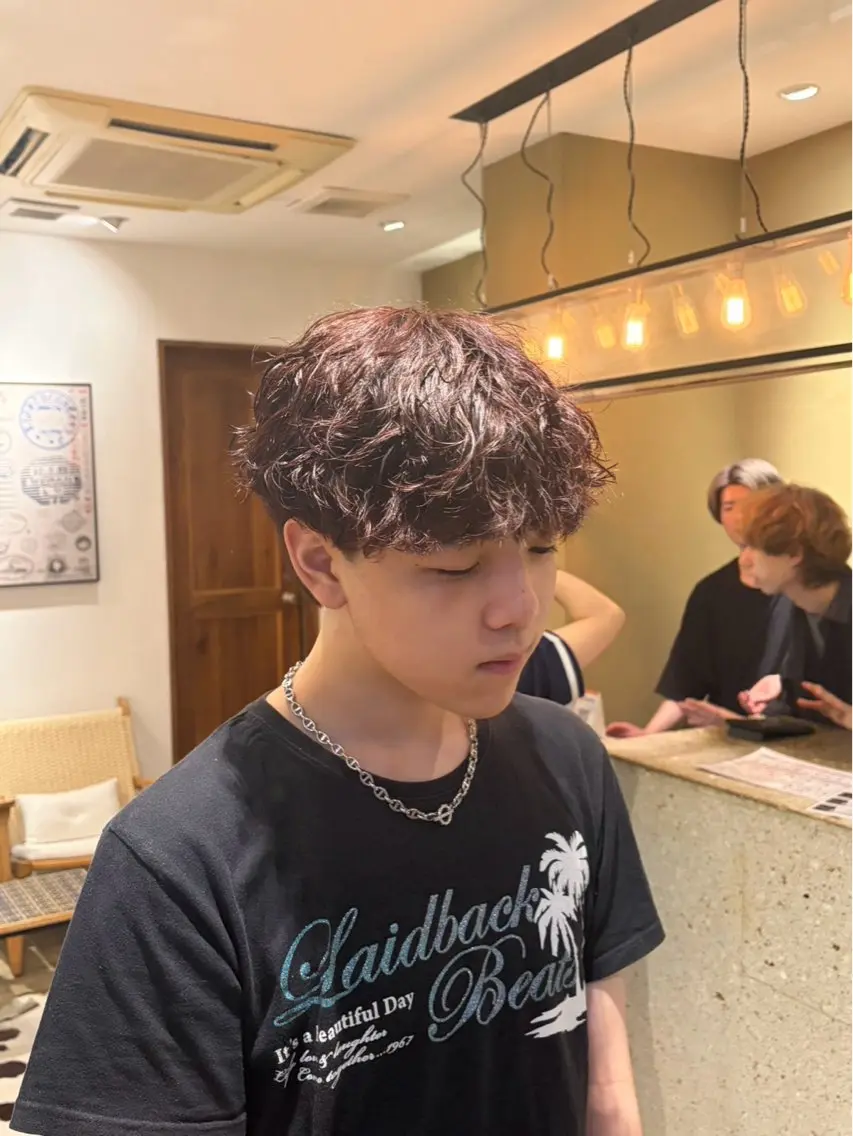 ショート カラー パーマ ヘアカラー スエキ タクミ／昭島のヘアスタイル