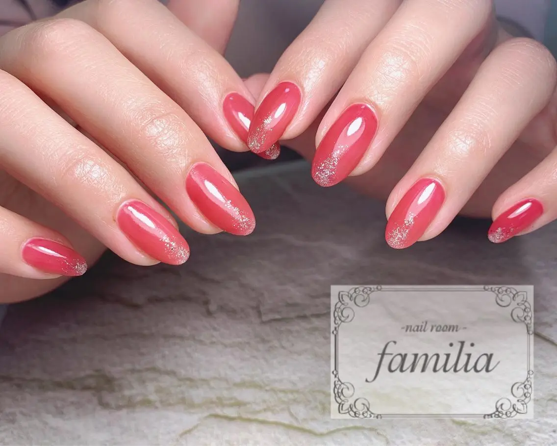 ネイル ラメ(グリッター) ハンドネイル -nailroom- familiaのネイルデザイン