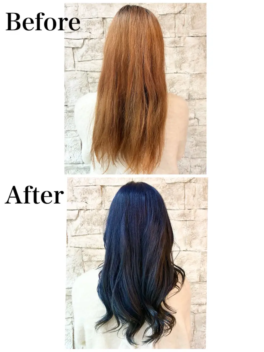 カラー 黒髪 ブルーカラー ブルーブラック お褒めの口コミ多数✨ 美髪カラー/浦本冴絵のヘアスタイル