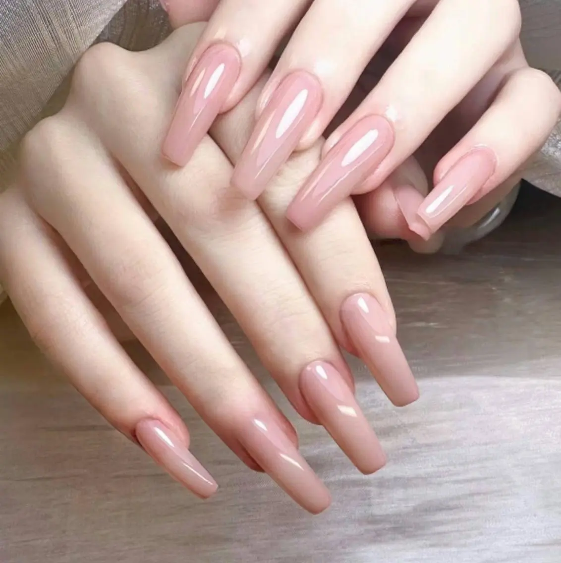 ⋆˙♡✨チップ➕長さ出しワンカラー/ラメグラの写真