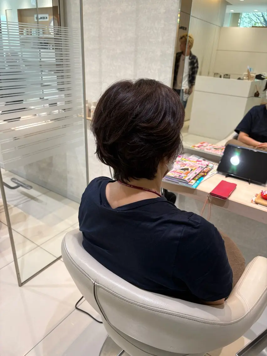 ショート カラー トリートメント 縮毛矯正&髪質改善 西野のヘアスタイル