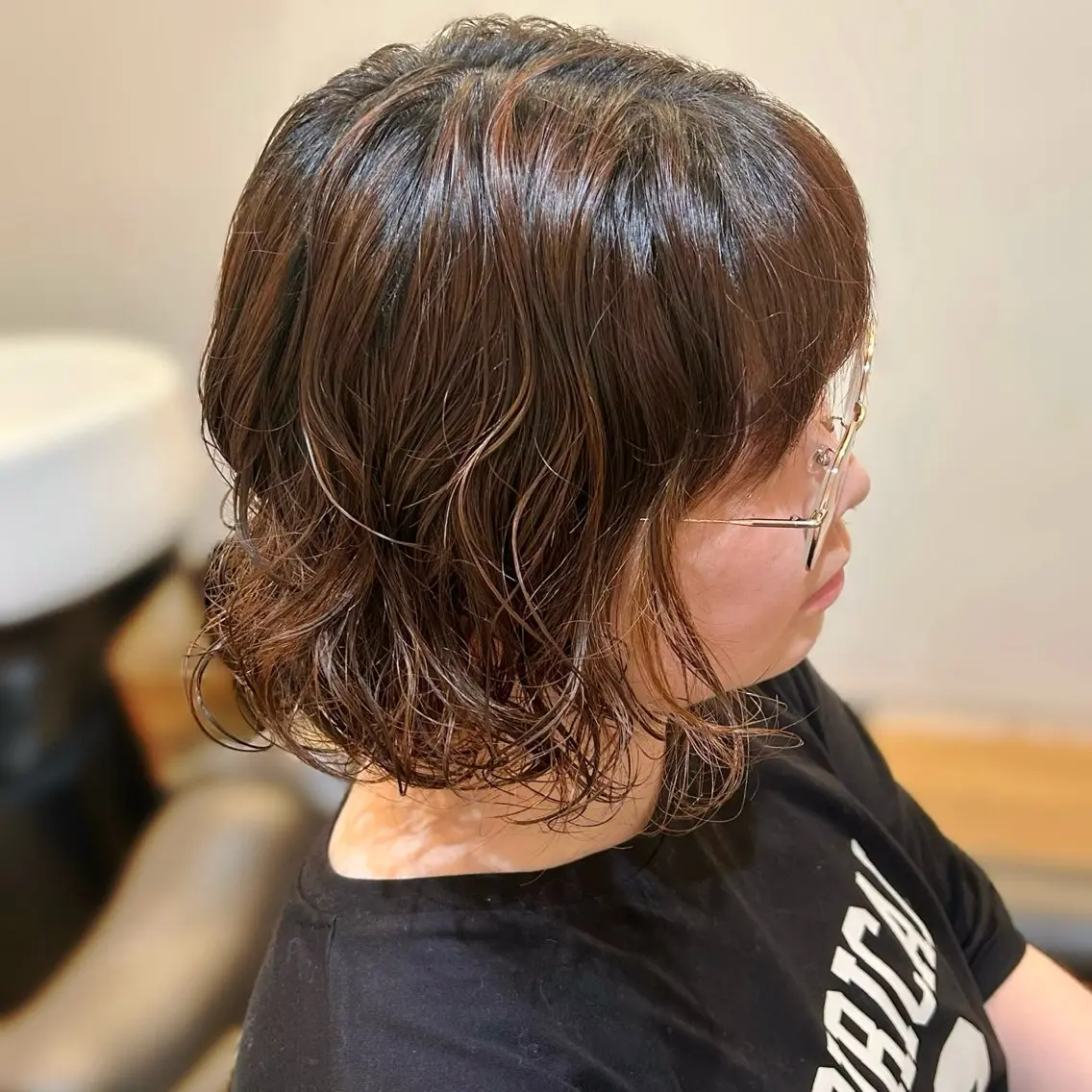 似合わせカット+おしゃれパーマ+Aujua 2STEPトリートメント🧴🤍の写真