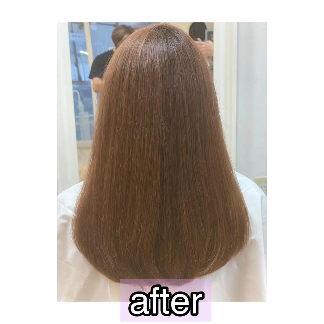 ロング 縮毛矯正 二ヶ月綺麗なデザイン カット/星野六三四のヘアスタイル