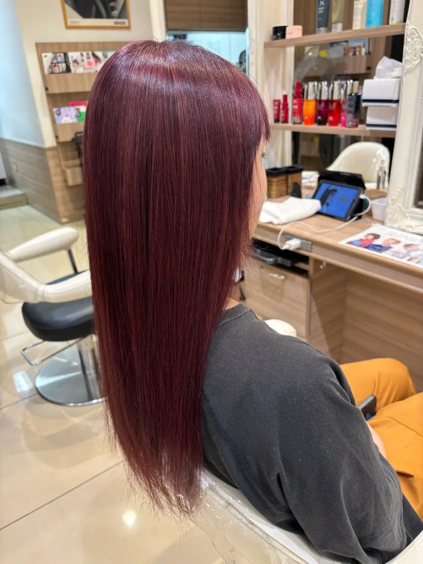 ロング カラー カット ヘアカラー まとまる艶髪艶カラー 🤍内田さわか🎀のヘアスタイル
