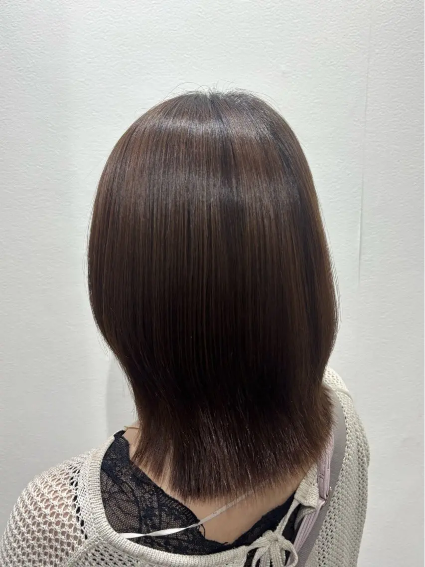 ミディアム 縮毛矯正 カット 縮毛矯正 佐野 清良‎🍒♡のヘアスタイル