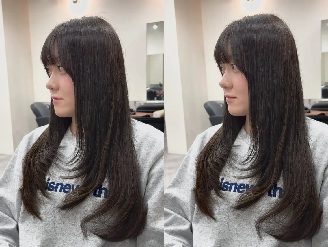 ロング カラー カット ヘアカラー トリートメント 🫧髪質改善/透明感 カラー/山中史也のヘアスタイル
