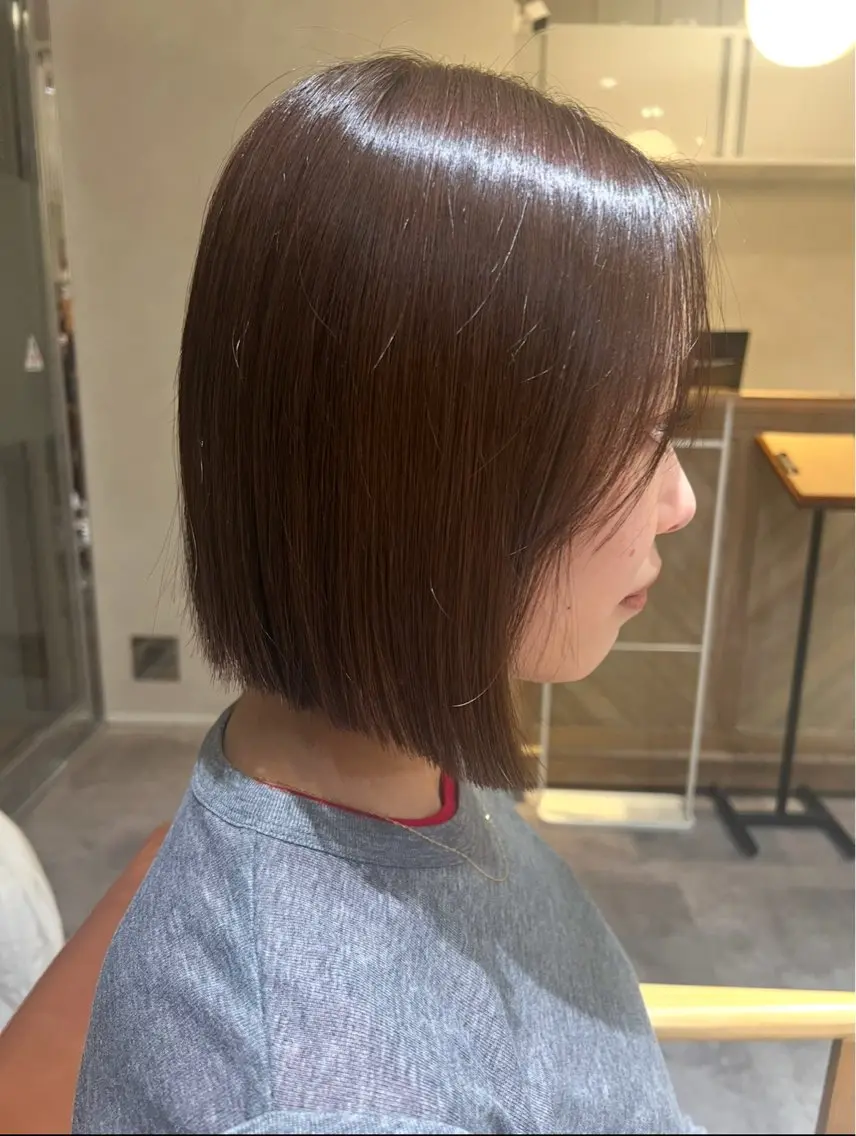 ショート 前下がりボブ ボブ カット ヘアカラー トリートメント ヘッドスパ 笠原 裕貴のヘアスタイル