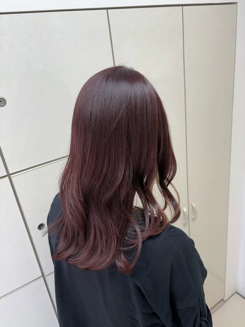 ミディアム カラー ラベンダーカラー ピンクカラー ピンクラベンダー カット ヘアカラー トリートメント 下四日市 翠のマツエク・マツパデザイン
