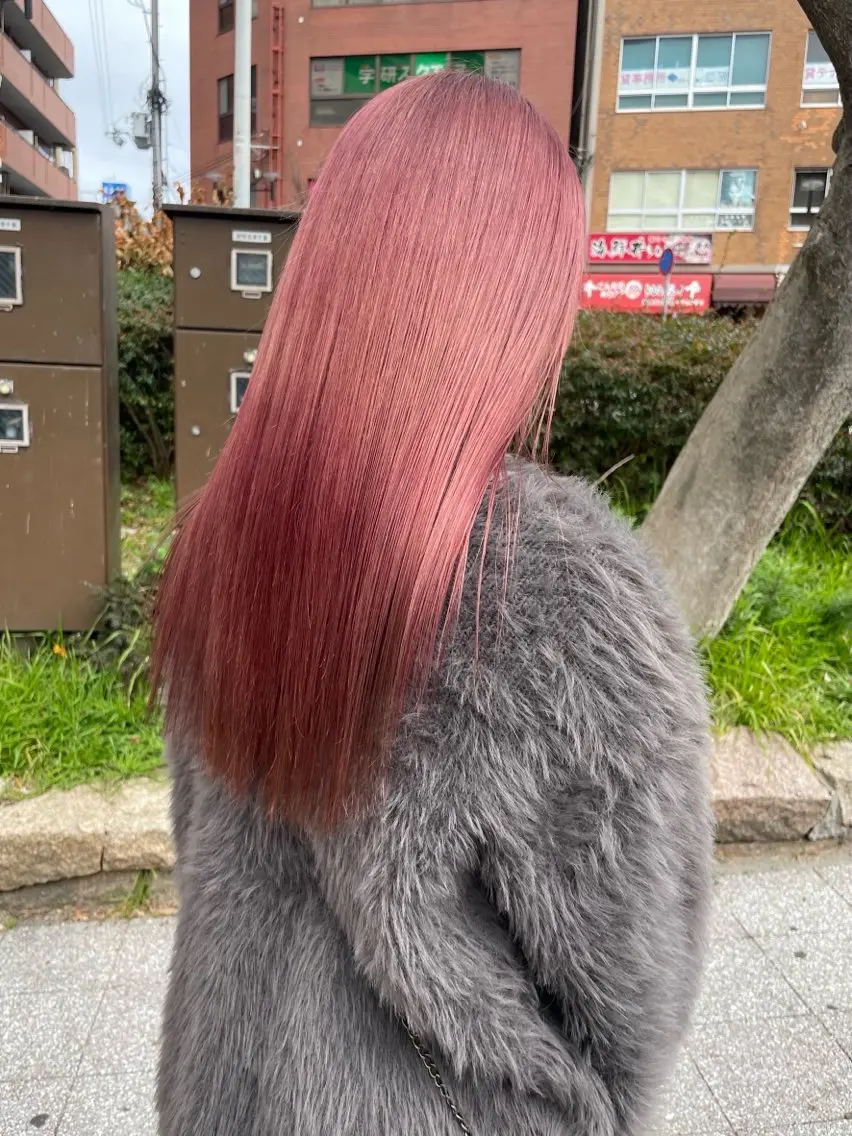 ロング カラー ブリーチ ピンクカラー miku カラー/ヘッドスパのヘアスタイル