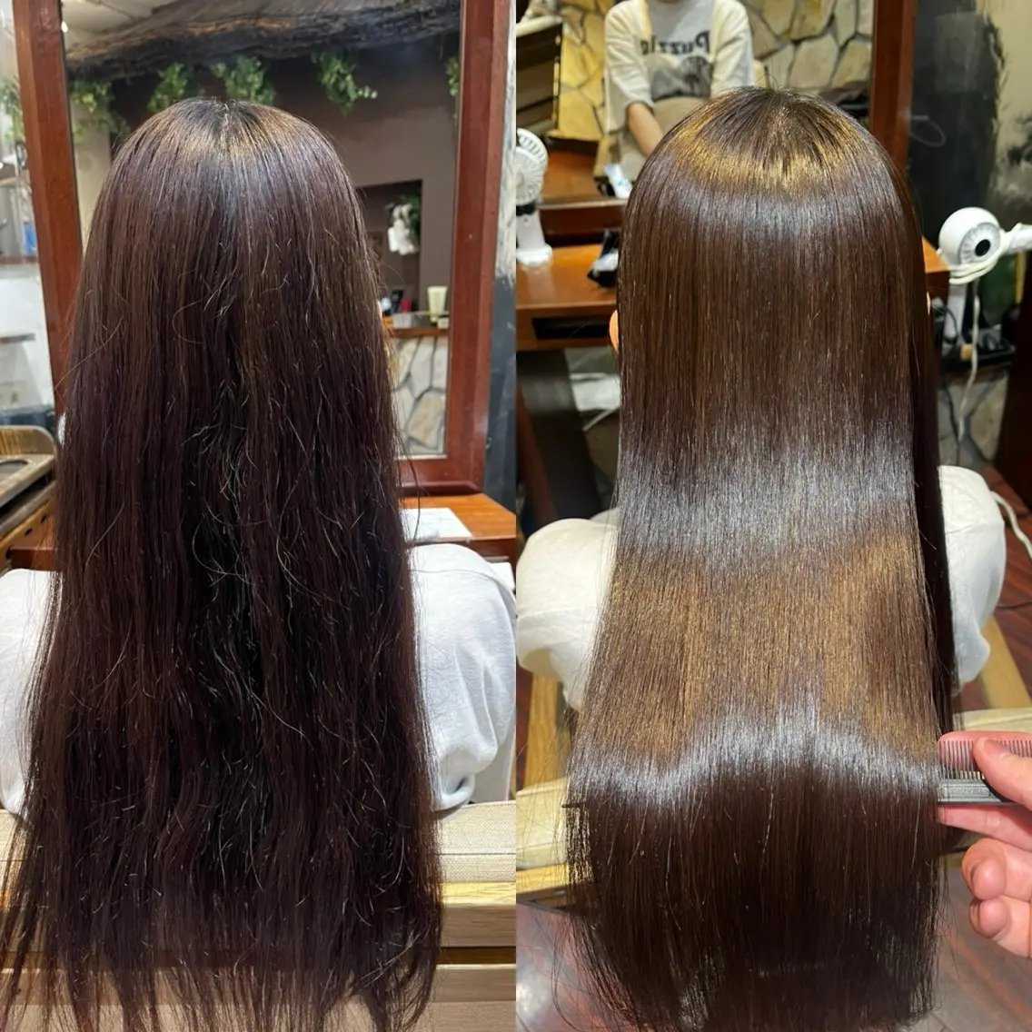 ロング カット ヘアカラー 縮毛矯正 ✂️髪質改善 kane✂️のヘアスタイル