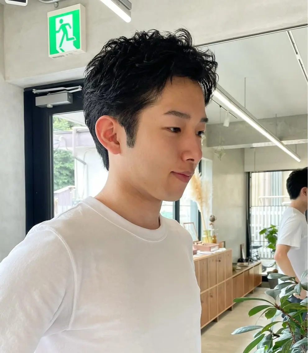 メンズ メンズパーマ スパイキーショート 【メンズ特化】 イマダナツミのヘアスタイル
