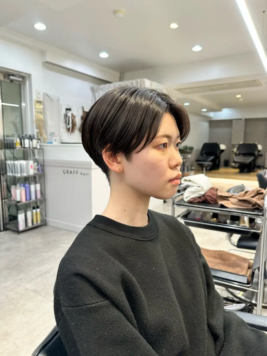 ショート ハンサムショート ショートヘア あいこ/ハンサムショ ート無料/日本橋🌷のヘアスタイル