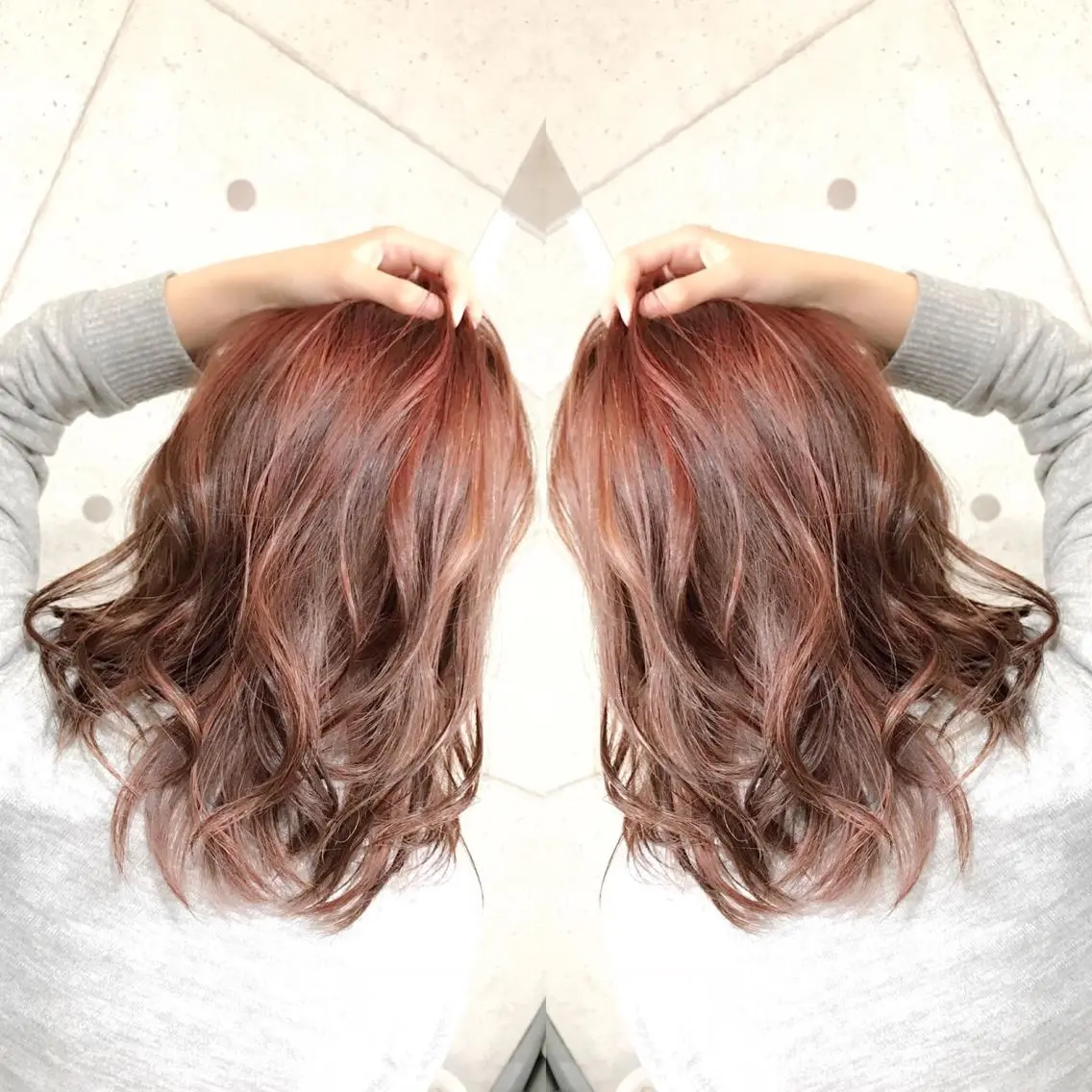 ロング ハイライト Selene hair OSAKAのヘアスタイル