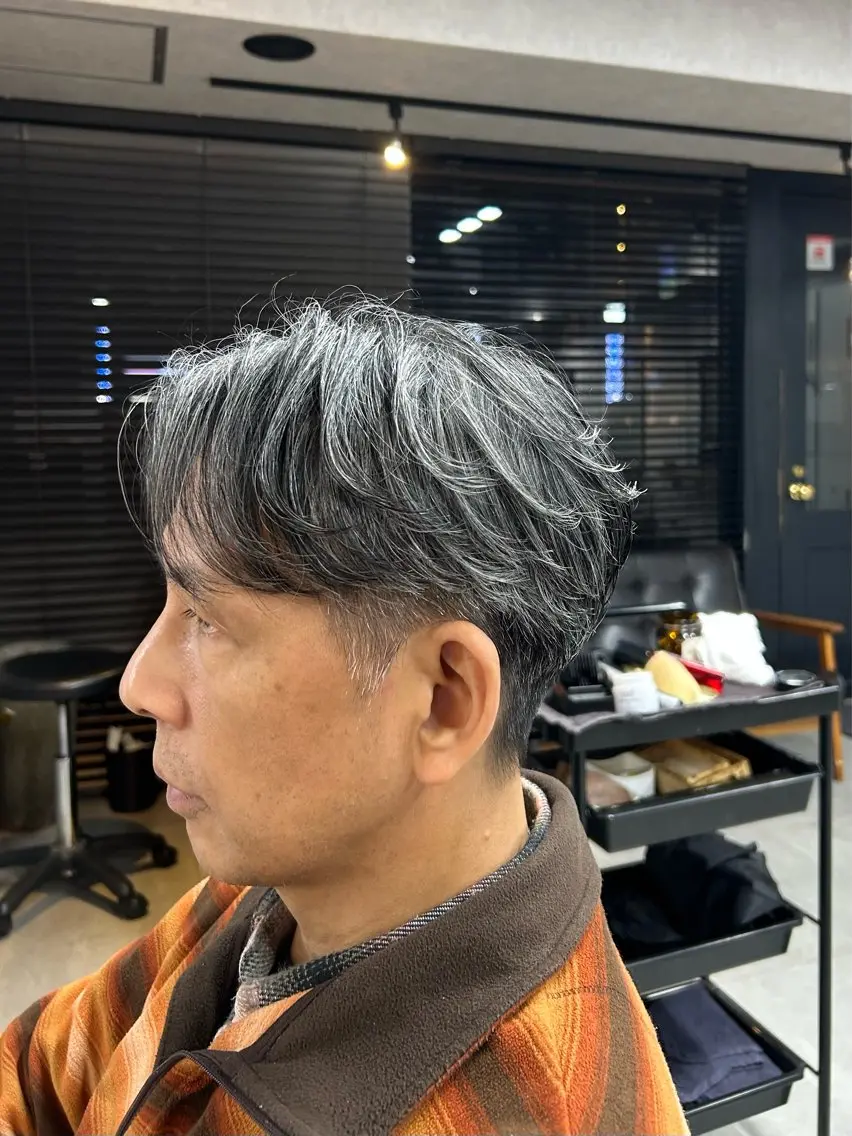 ショート メンズ メンズパーマ ショートヘア メンズ特化/マッシュ 小原  啓裕のヘアスタイル