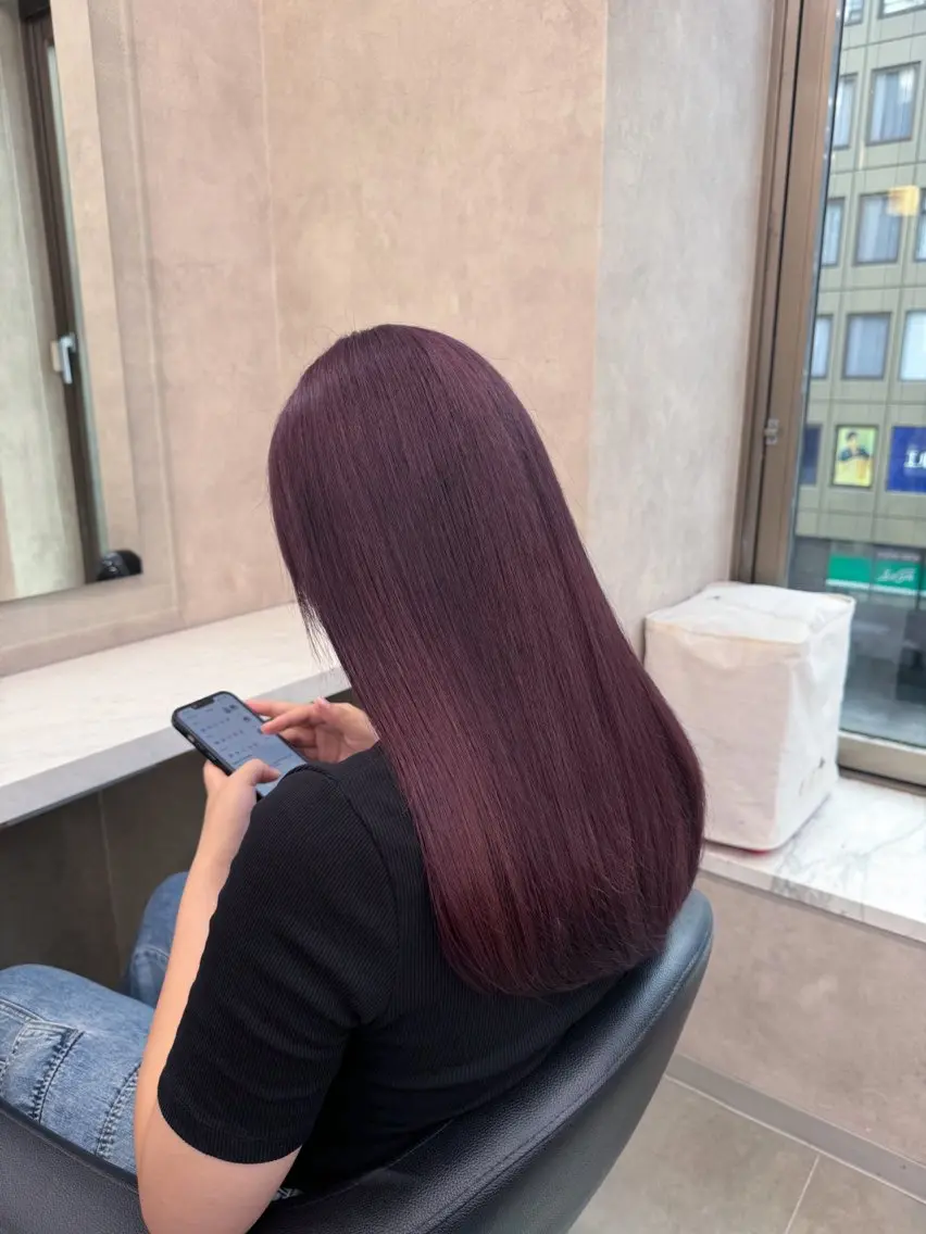 セミロング カラー ヘアアレンジ Over hair_ misakiのヘアスタイル