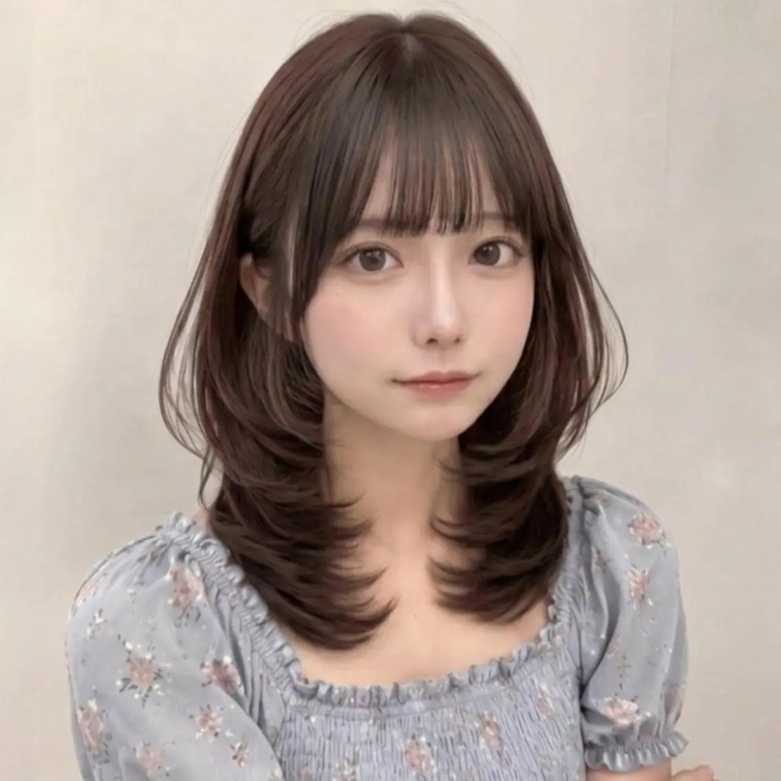 セミロング 松山彩香💎艶髪💎 ロング／透明感カラーのヘアスタイル