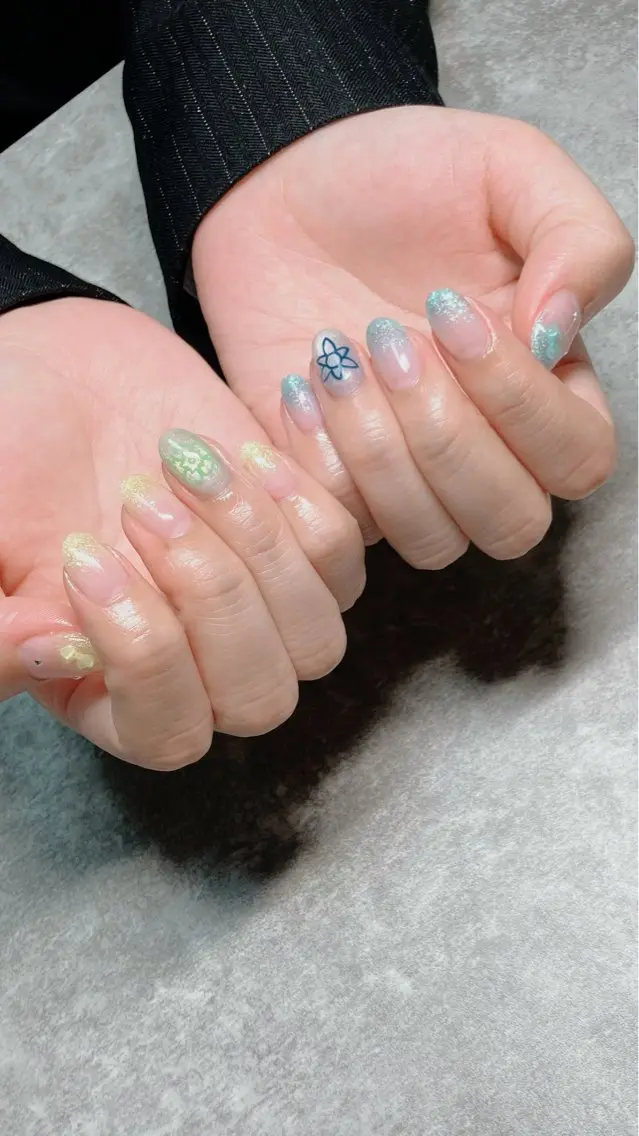 ネイル ハンドネイル ハンドケア shino🌟 痛ネイルのネイルデザイン