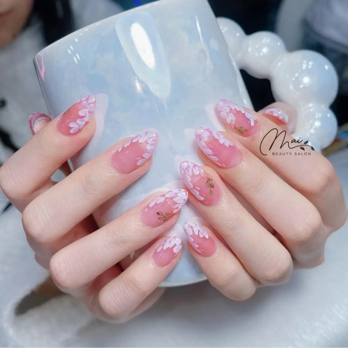 ネイル チークネイル フラッシュネイル フレンチネイル ジェルネイル 韓国ネイル ハンドネイル MaiBeauty マイ マイのネイルデザイン