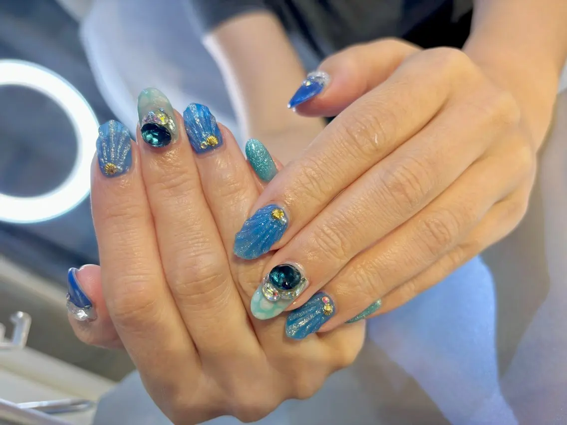 ネイル 長さ出し Solmare 中目黒 mutoのネイルデザイン