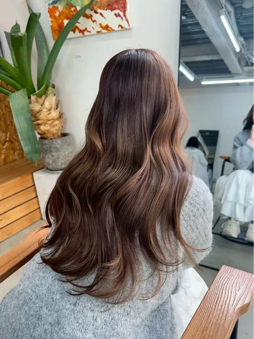ロング カラー カット ヘアカラー トリートメント まさと/ヘーゼルベー ジュ/レイヤーカットのヘアスタイル