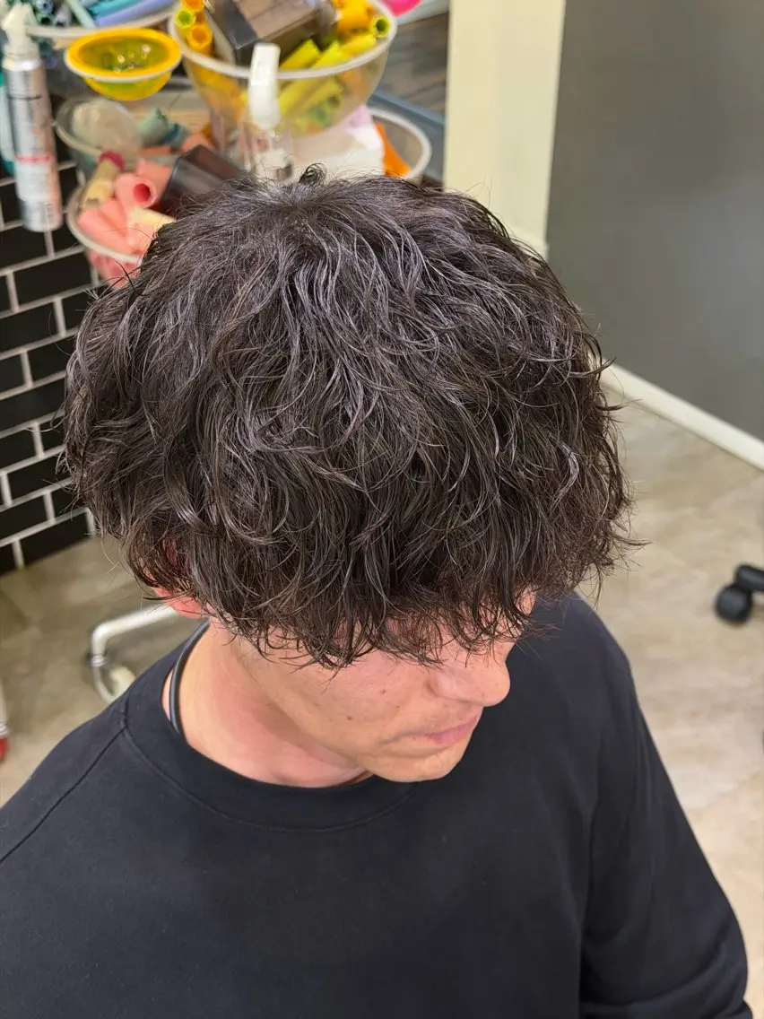 メンズ メンズパーマ カット パーマ 千野 宏太のヘアスタイル