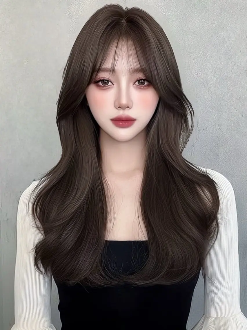 ロング カラー 似合わせカット カット ヘアカラー トリートメント 渋谷韓国レイヤー /SAYAKA🩶ᩚのヘアスタイル