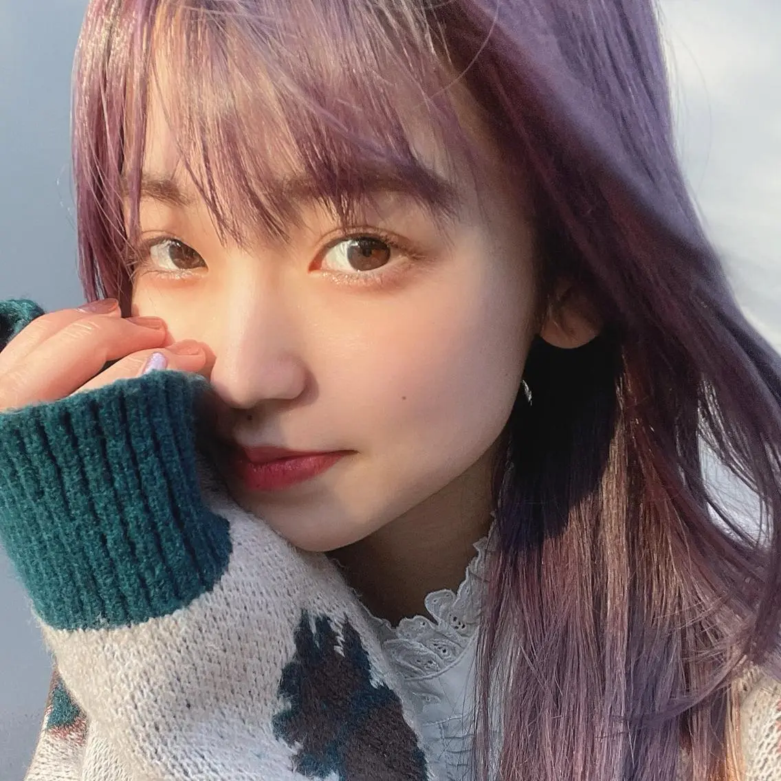 ロング カラー ヘアアレンジ ラベンダーカラー ラベンダーピンク ピンクカラー 顔周りカット レイヤーカット 【柔らか透明感✨/ 似合せ前髪】大石葉月のヘアスタイル