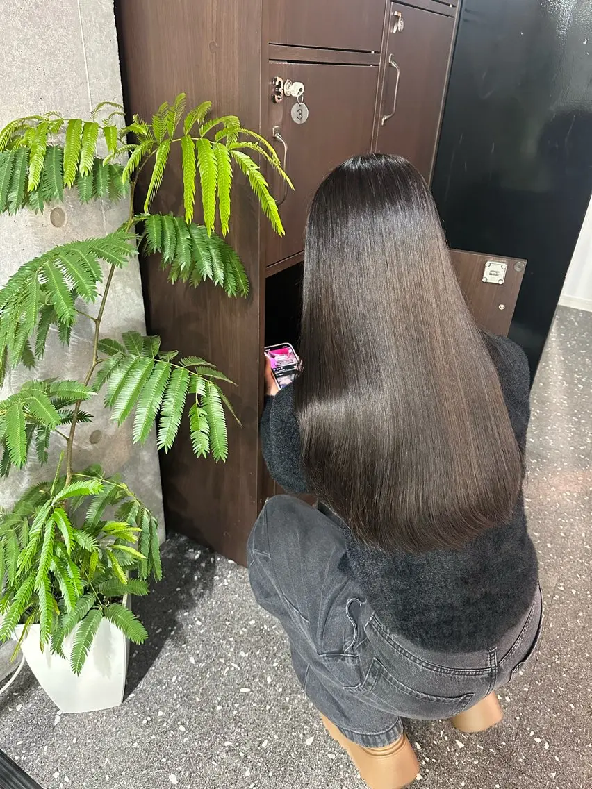ロング カラー カット ヘアカラー トリートメント 髪質改善⭐️縮毛矯正 中野⭐️Rinaのヘアスタイル