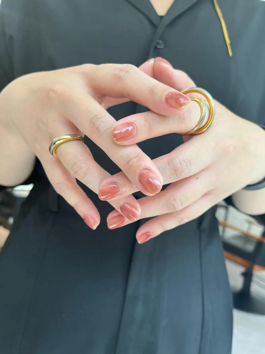 5月限定🌸ワンカラー+爪が綺麗にみえるケア付🌸(オフなし)の写真