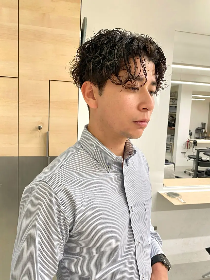 メンズ カット パーマ 堀 明俊のヘアスタイル