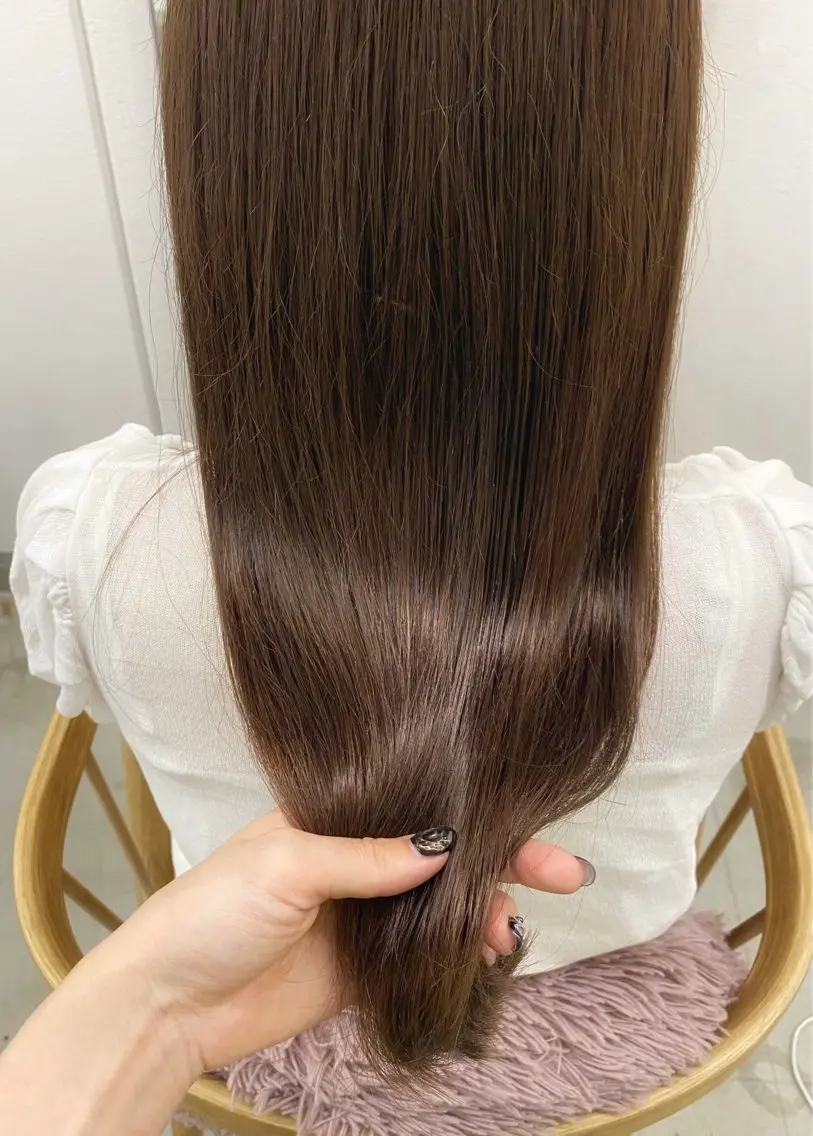 ロング カラー ブラウンカラー ココアブラウン レイヤーカット erika /韓国ヘアのヘアスタイル