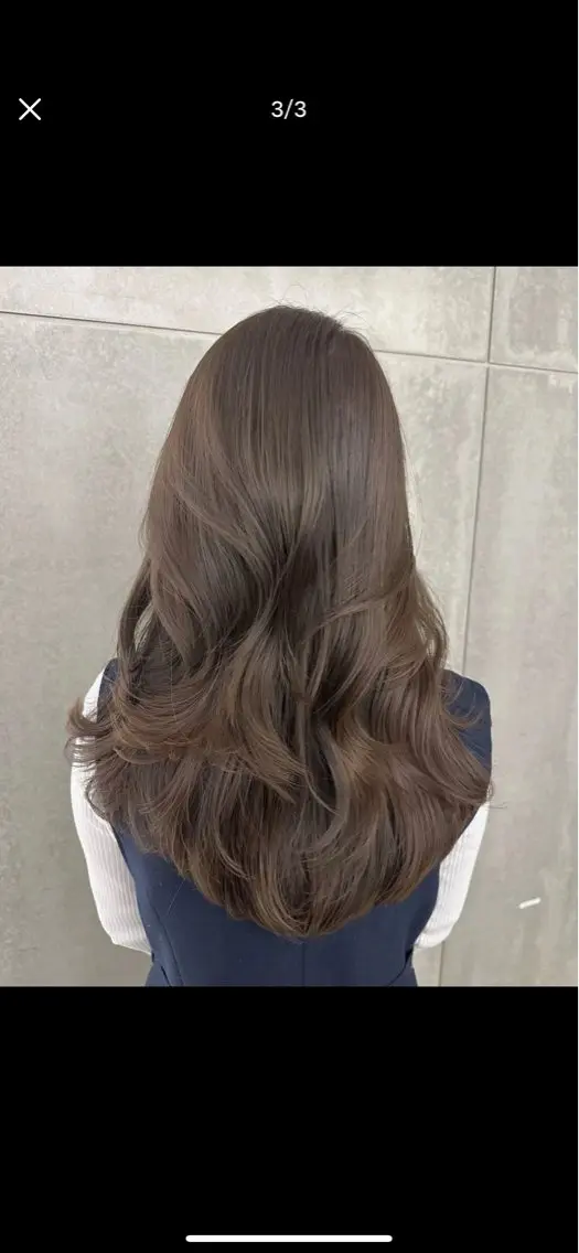 カラー 韓国風レイヤーカラー ライムのヘアスタイル