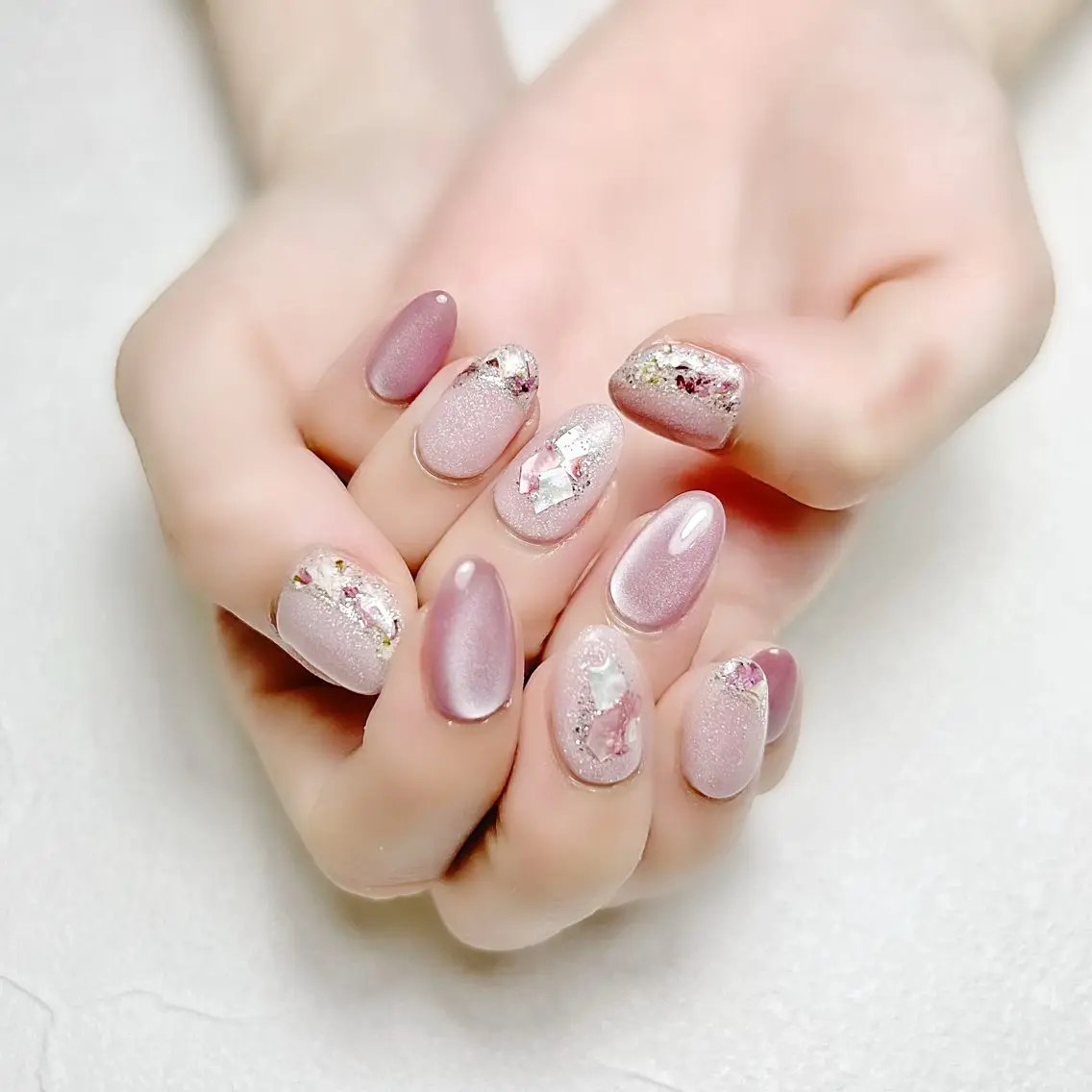 ネイル マグネットネイル オフィスネイル ワンカラーネイル シンプルネイル 春ネイル rouse nail RISATOのネイルデザイン