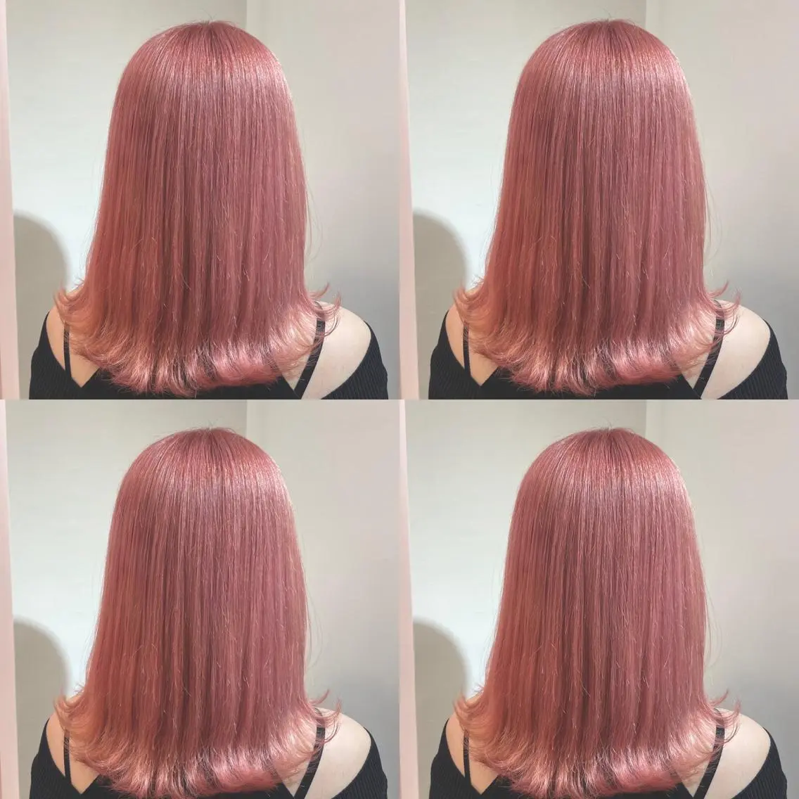 セミロング カラー ブリーチ ピンクカラー ホワイトピンク 🌷MAYU 🌷のヘアスタイル