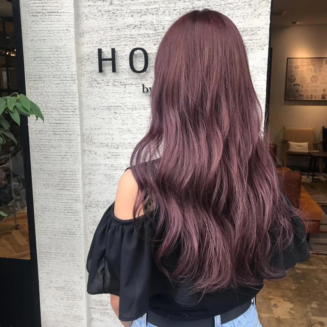 ロング ピンクブラウン kiyono ⭐︎ダブルカラーのヘアスタイル