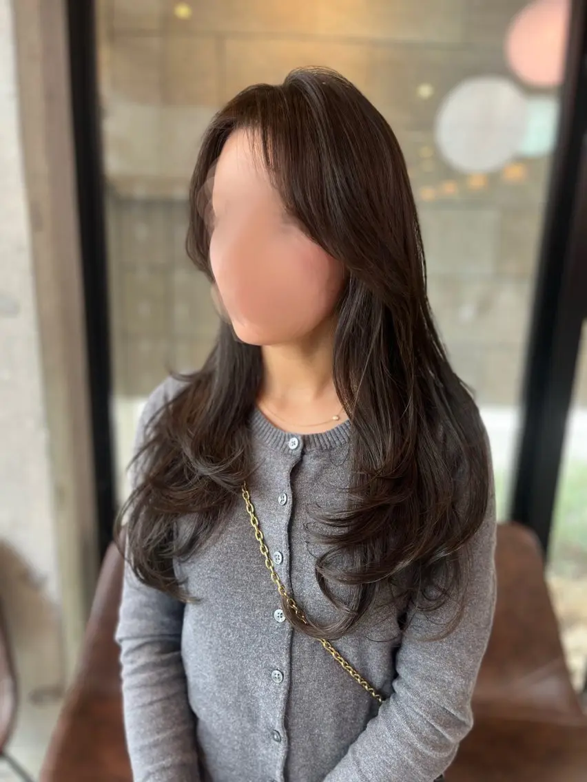 ロング カラー レイヤーカット カット ヘアカラー haruka ♡レイヤー/透明感のヘアスタイル