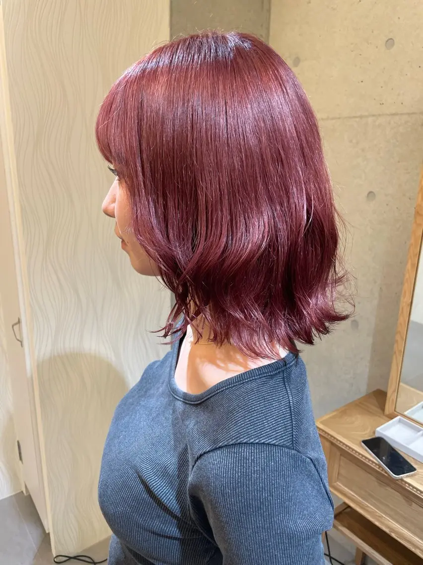 ミディアム カラー ブリーチ ヘアカラー トリートメント 羽田翔大/ブリーチ/ レイヤー/店長のヘアスタイル