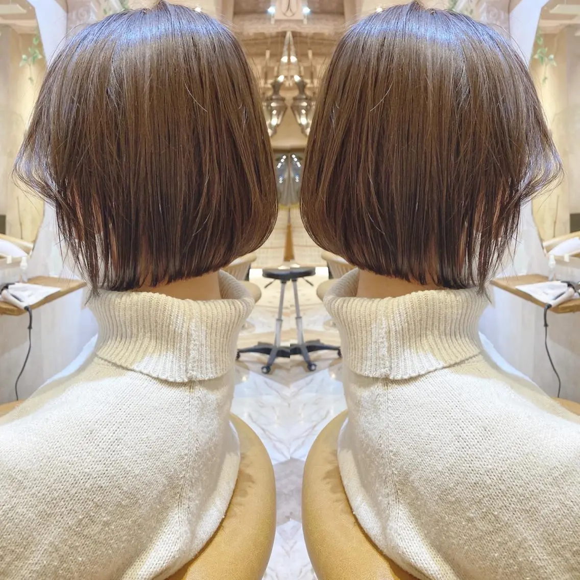 ショート カラー ボブ カット ヘアカラー トリートメント ツヤ髪になりたい方へ 🩷柴田知亜希のヘアスタイル