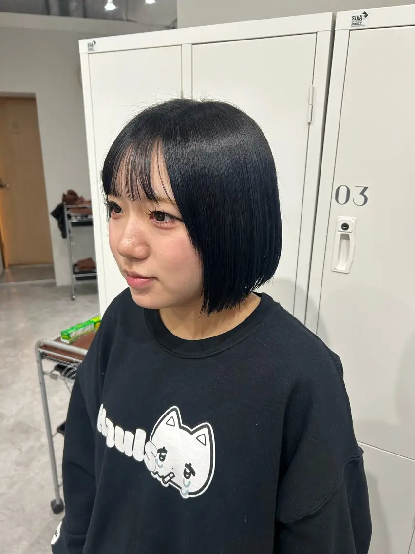 ミディアム カラー ヘアアレンジ ボブ カット ヘアカラー ボブ /ニュアンス/ satomi🧸💖のヘアスタイル