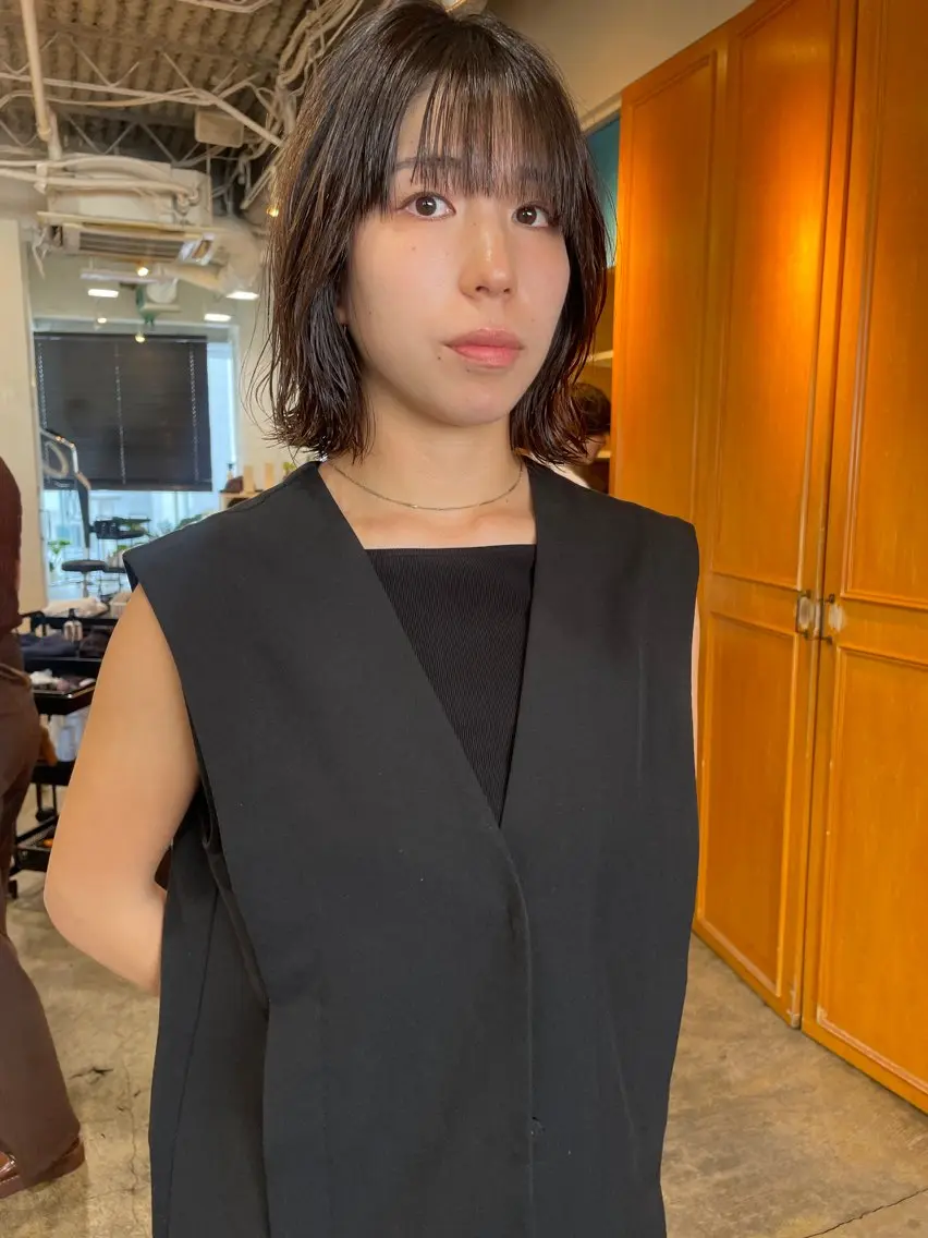 ミディアム カラー パーマ ミディアムパーマ カット ヘアカラー パーマ トリートメント レイヤー/似合わせ TAKUYAのヘアスタイル