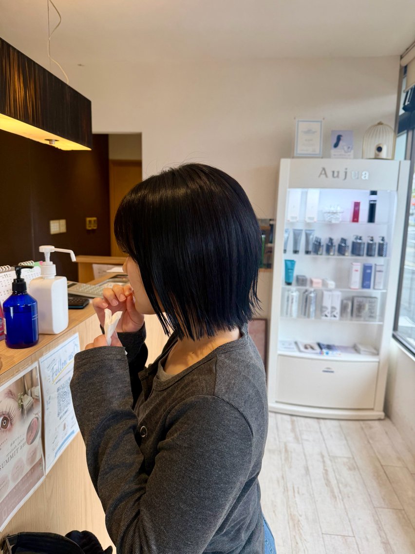 ミディアム カット ヘアカラー トリートメント 能松 玲奈のヘアスタイル