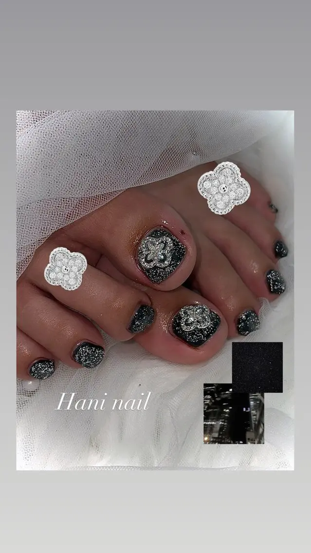 ネイル キラキラネイル 韓国ネイル ニュアンスネイル シンプルネイル ワンホンネイル Hani nailのネイルデザイン