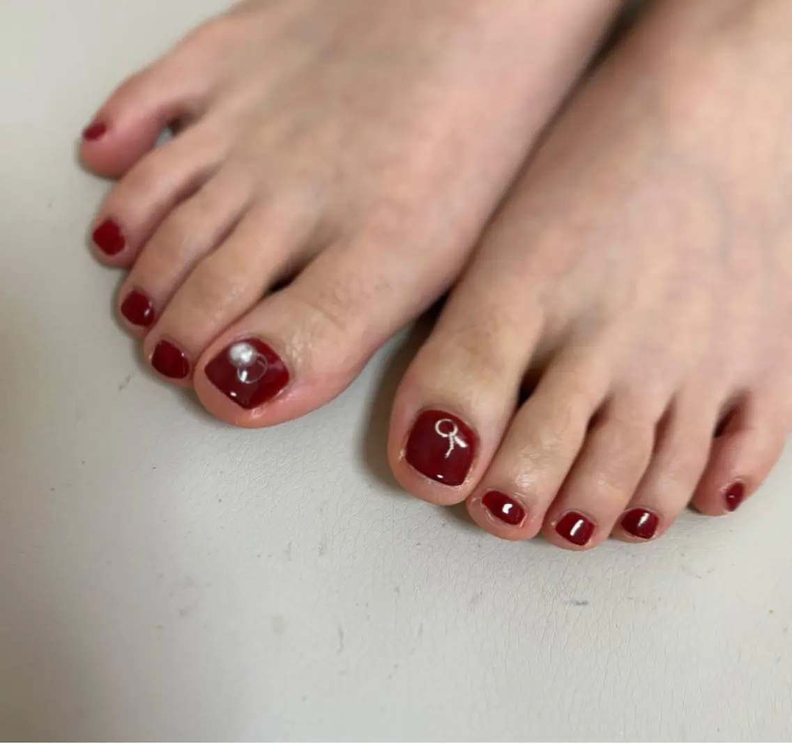 ネイル フットネイル シンプルネイル nail M&Tのネイルデザイン