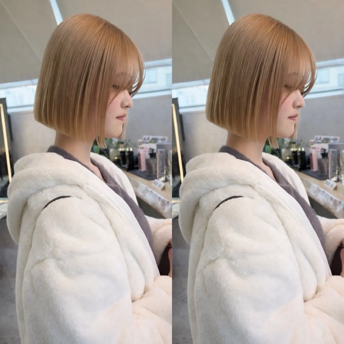 ショート ボブ 縮毛矯正 カット 縮毛矯正 トリートメント ヘアセット 縮毛矯正×艶髪カラー 髪質改善/三ツ木のヘアスタイル