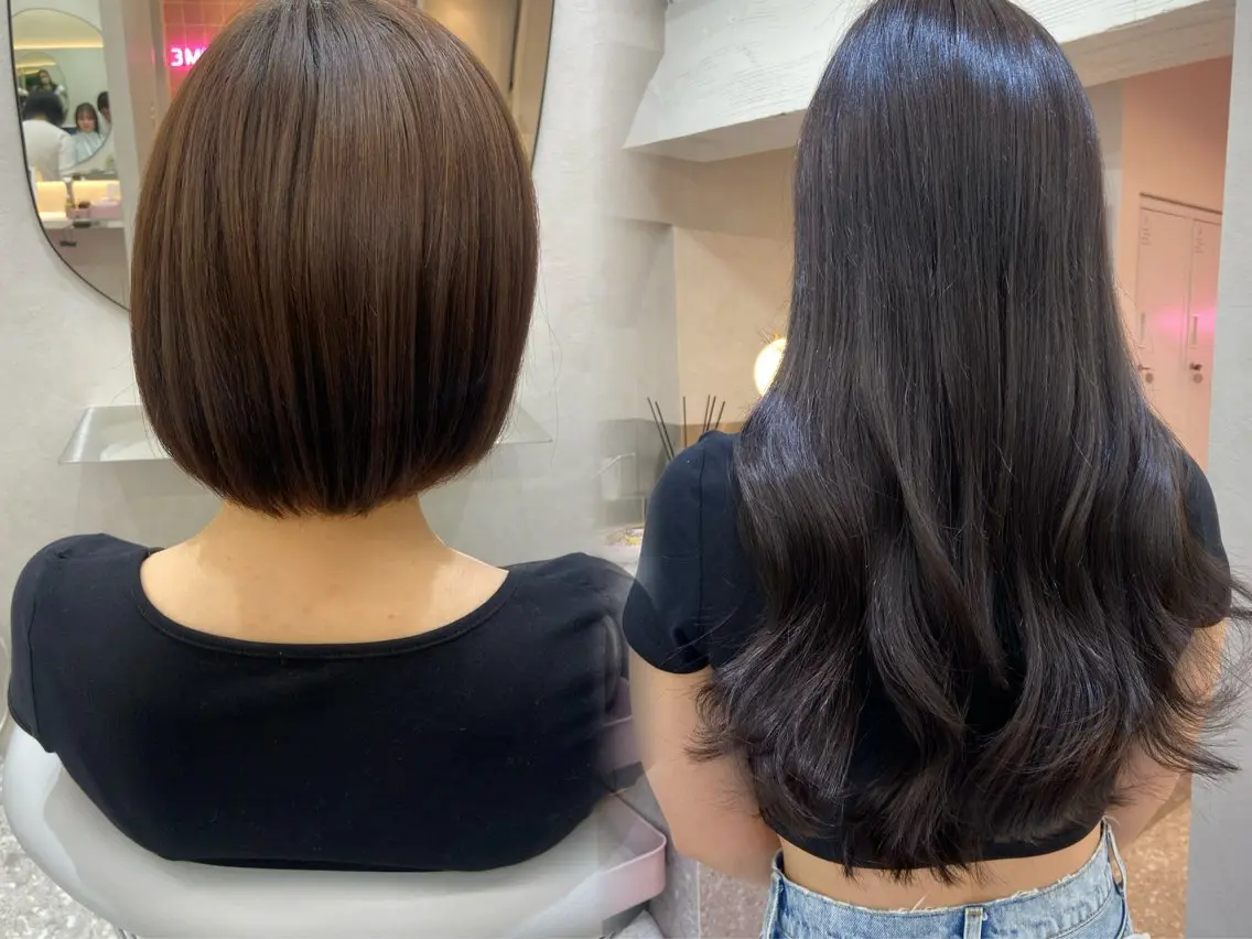 ロング カラー カット エクステ 新宿/韓国ヘア 中明度カラー/かやのヘアスタイル